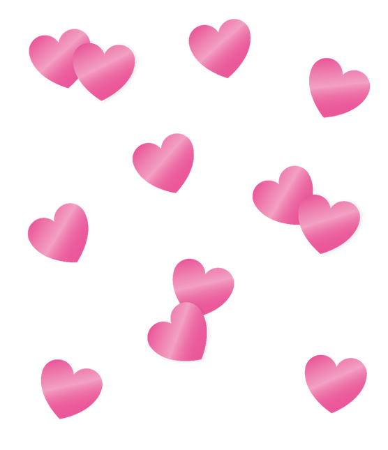 Confettis de table en forme de coeur rose 14gr
