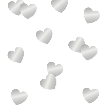 Confettis de table en forme de coeur Argent 14gr
