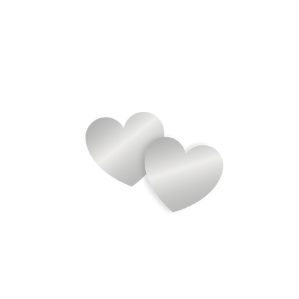 Confettis de table en forme de coeur Argent 14gr