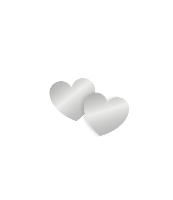 Confettis de table en forme de coeur Argent 14gr