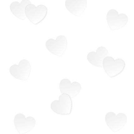 Confettis de table en forme de coeur blanc 14gr