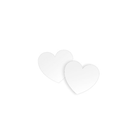 Confettis de table en forme de coeur blanc 14gr