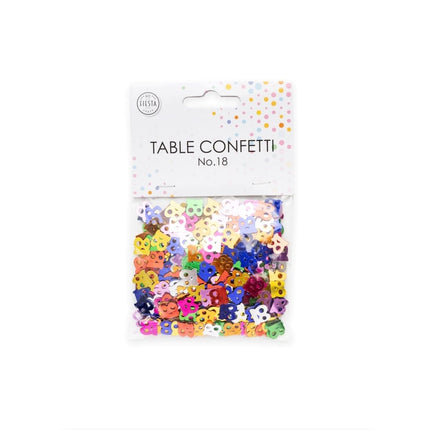 Tafelconfetti 18 Jaar Gekleurd van WeFiesta koop je bij Partywinkel