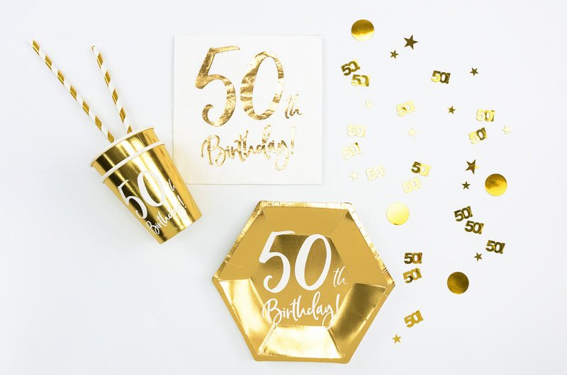 Tafelconfetti 50 Jaar Goud van Partydeco koop je bij Partywinkel