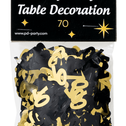Tafelconfetti 70 Jaar 20gr van Paper Dreams koop je bij Partywinkel