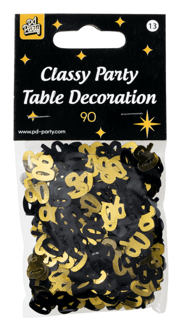 Tafelconfetti 90 Jaar 20gr van Paper Dreams koop je bij Partywinkel