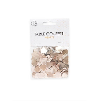 Tafelconfetti Hartjes Rose Goud van WeFiesta koop je bij Partywinkel