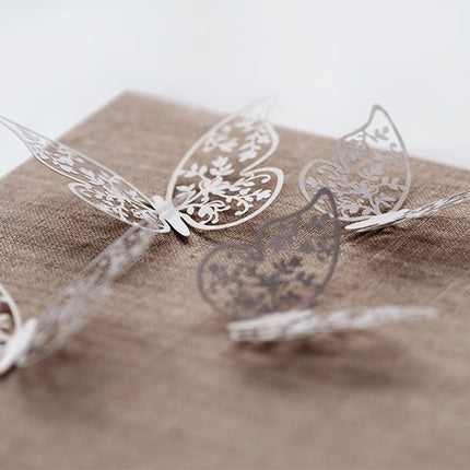 Tafeldecoratie Vlinder Papier 6,5cm 10st van Partydeco koop je bij Partywinkel