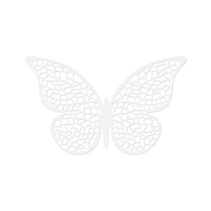 Tafeldecoratie Vlinder Papier Wit 6,5cm 10st van Partydeco koop je bij Partywinkel