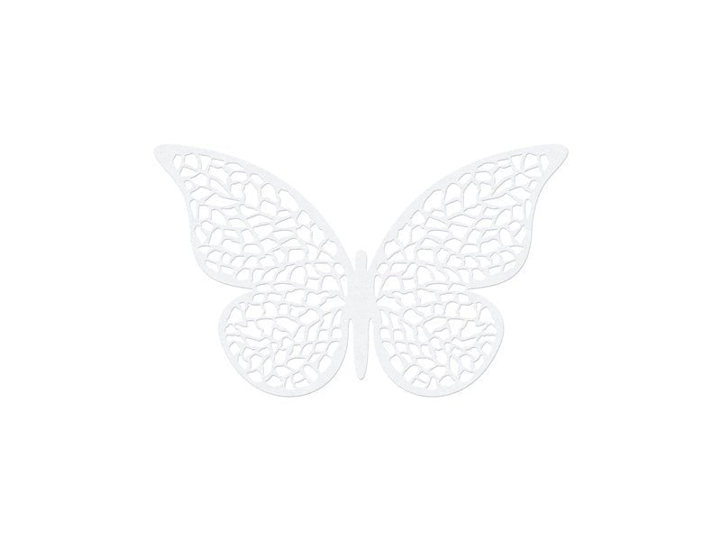 Tafeldecoratie Vlinder Papier Wit 6,5cm 10st van Partydeco koop je bij Partywinkel