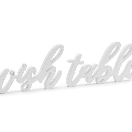 Tafeldecoratie Wish Table Wit 40cm van Partydeco koop je bij Partywinkel