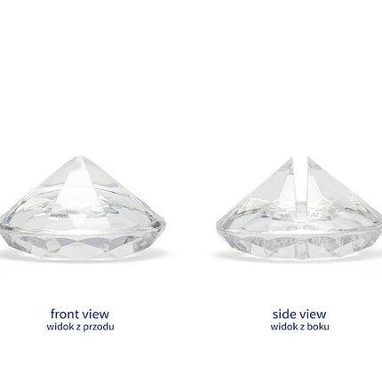Tafelkaarthouder Doorzichtig Diamant 4cm 10st van Partydeco koop je bij Partywinkel