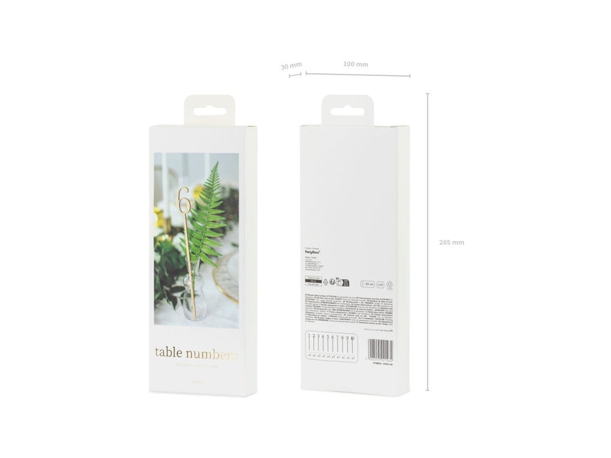 Tafelnummers Hout 25cm 10st van Partydeco koop je bij Partywinkel