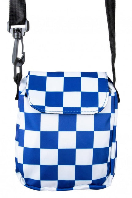 Tasje Blauw/Wit Geblokt van PartyXplosion koop je bij Partywinkel
