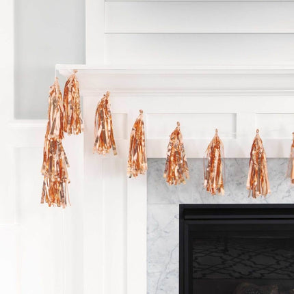 Tassel Slinger Rose Goud 2,7m van Unique koop je bij Partywinkel