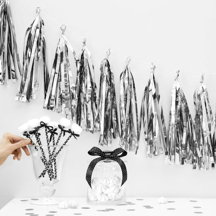 Tassel Slinger Zilver 2m van Partydeco koop je bij Partywinkel