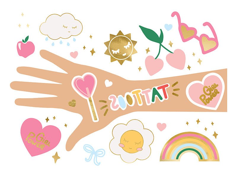 Tattoos Bloemen Mix 14st van Partydeco koop je bij Partywinkel