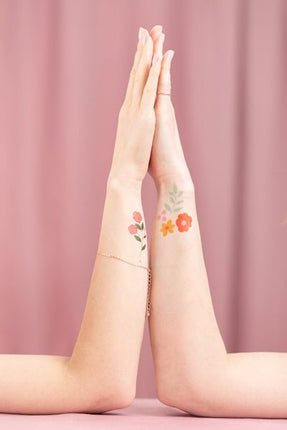 Tattoos Bloemen Mix 19st van Partydeco koop je bij Partywinkel