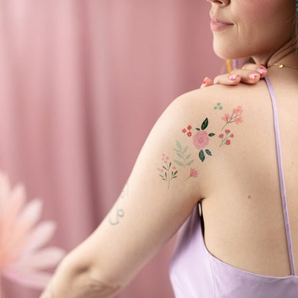 Tattoos Bloemen Mix 19st van Partydeco koop je bij Partywinkel