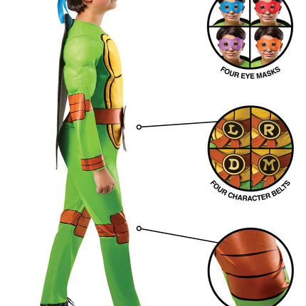 Costume TMNT 4-en-1 - Teenage Mutant Ninja Turtles