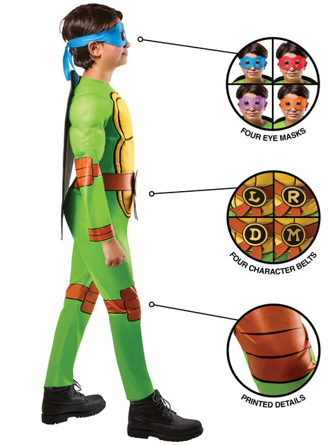 Costume TMNT 4-en-1 - Teenage Mutant Ninja Turtles