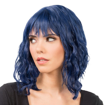 Perruque Tessa bleue 35 cm