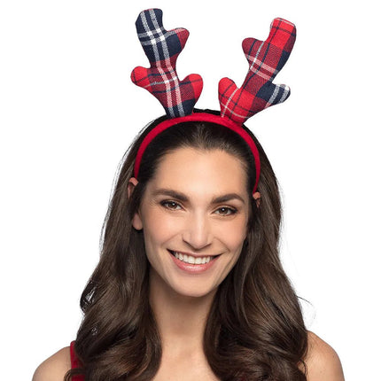 Tiara Tartan reindeer van Boland koop je bij Partywinkel