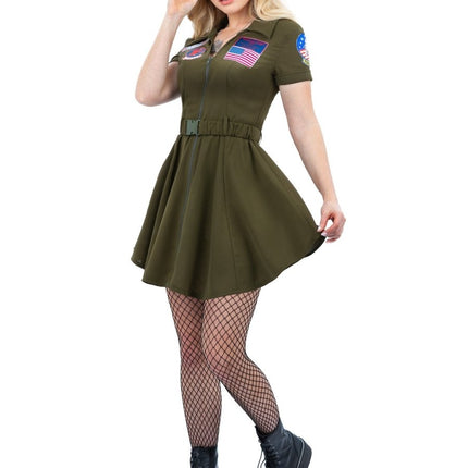 Top Gun Dames A - Lijn Jurk van Smiffys koop je bij Partywinkel