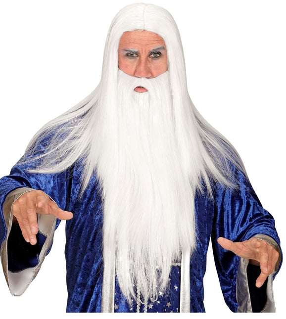 Tovenaar Pruik Met Baard van Widmann koop je bij Partywinkel