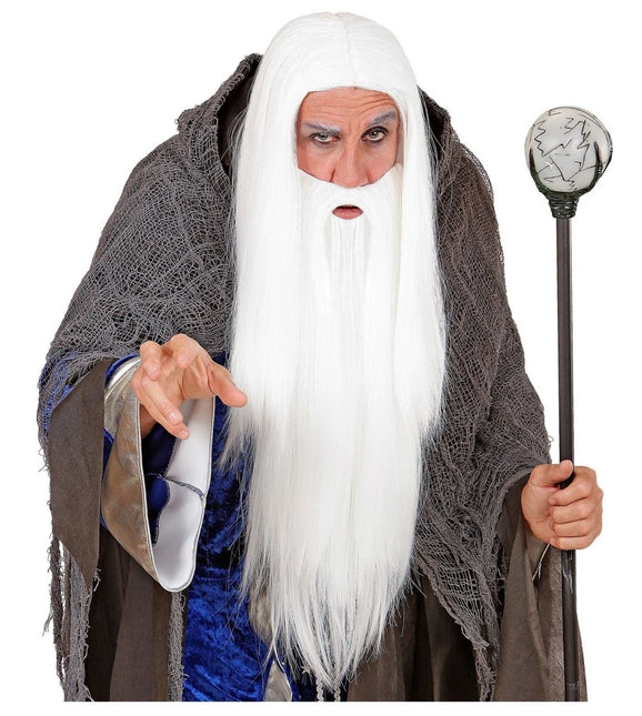 Tovenaar Pruik Met Baard van Widmann koop je bij Partywinkel