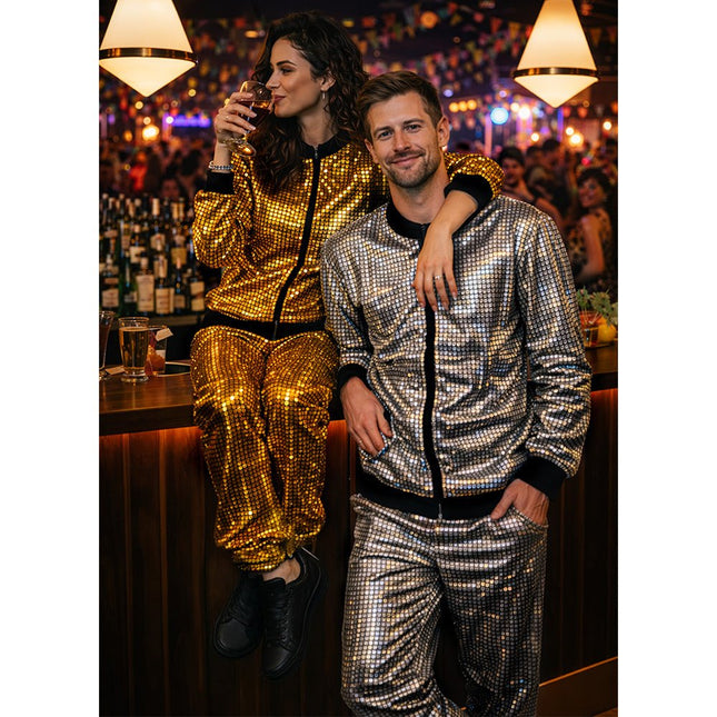 Trainingspak Disco diamond babe goud van Boland koop je bij Partywinkel