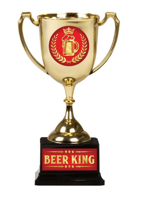 Trofee Bierkoning van Fiestas Guirca koop je bij Partywinkel