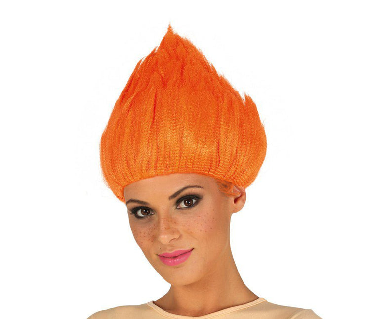 Trollen Pruik Oranje van Fiestas Guirca koop je bij Partywinkel