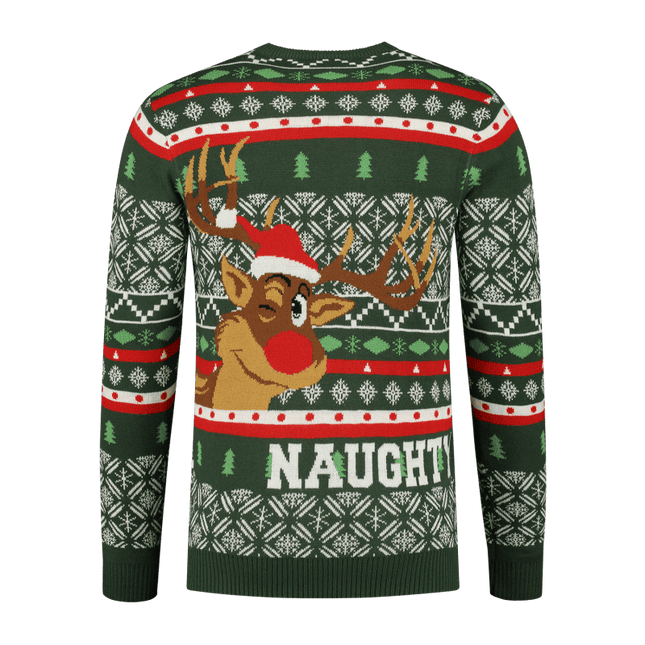 Trui Naughty or Nice Rudolph Heren van Haus Huberts koop je bij Partywinkel