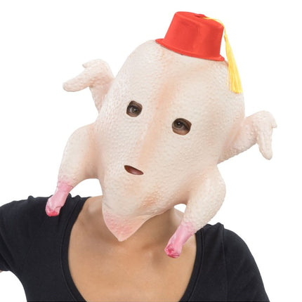 Masque de dinde avec fez, 37 cm