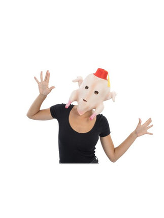 Masque de dinde avec fez, 37 cm