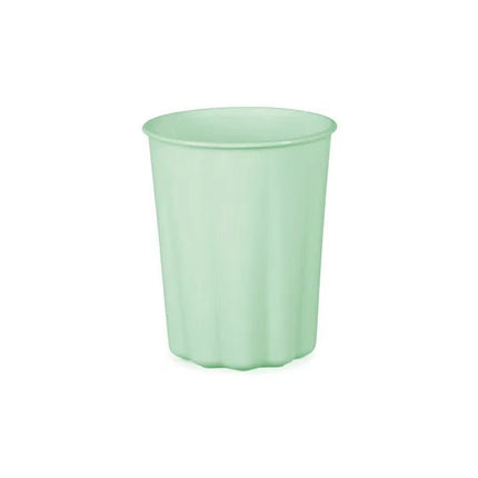 Turquoise Bekers Plastic 220ml 4st van Partydeco koop je bij Partywinkel