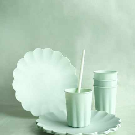 Turquoise Rietjes Plastic 23cm 12st van Partydeco koop je bij Partywinkel