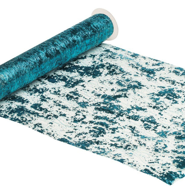 Turquoise Tafelloper Shiny 5m van CHAKS koop je bij Partywinkel