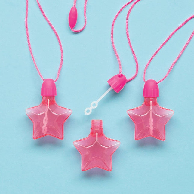 Uitdeelcadeautjes Bellenblaas Kettingen 41cm 4st van Unique koop je bij Partywinkel