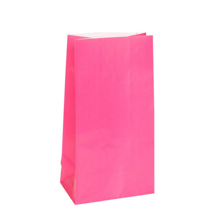 Uitdeelzakjes Roze 25cm 12st van Unique koop je bij Partywinkel