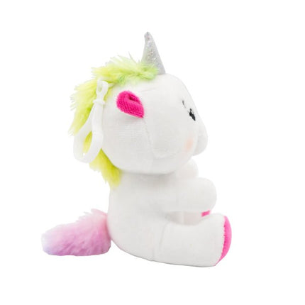 Unicorn Ballon Gewicht Wit Roze 2 - In - 1 Knuffel 11cm van Riethmueller koop je bij Partywinkel