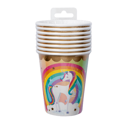 Unicorn Bekers 9cm 8st van Paper Dreams koop je bij Partywinkel