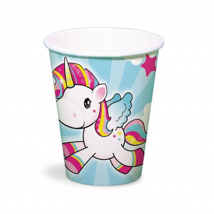 Unicorn Bekers Karton 250ml 8st van Folat koop je bij Partywinkel
