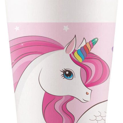 Unicorn Bekers Regenboog 8st van Procos koop je bij Partywinkel