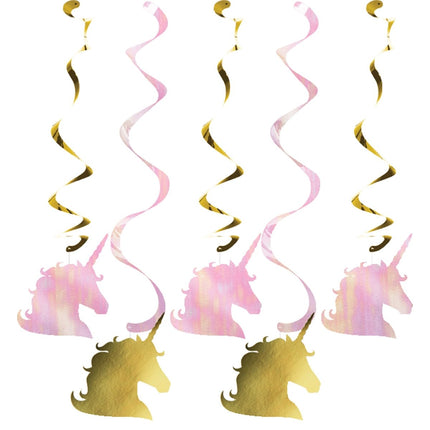 Unicorn Hangdecoratie 5st van Creative Converting koop je bij Partywinkel