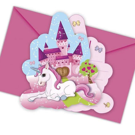 Unicorn Uitnodigingen Versiering 6st van Procos koop je bij Partywinkel