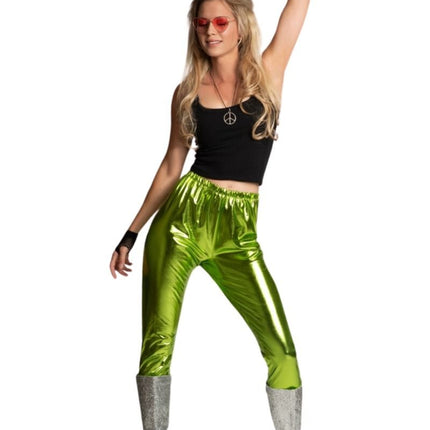 Pantalon Disco Vert Métallique
