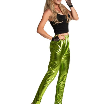 Pantalon Disco Vert Métallique