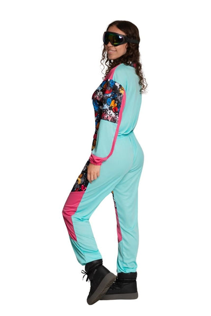 Combinaison de ski des années 80 avec lunettes Funky - Unisexe